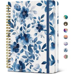 image:imageTaja Lined Spiral Journal Notebook for Women A5 Cute College Ruled Hardcover Notebook for Work amp Note Taking Pretty Journal for Writing 140 Pages Flower GardencWatercolor Petal