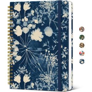 image:imageTaja Lined Spiral Journal Notebook for Women A5 Cute College Ruled Hardcover Notebook for Work amp Note Taking Pretty Journal for Writing 140 Pages Flower GardeniRustic Bloom