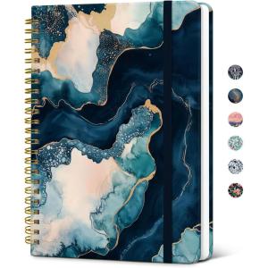 image:imageTaja Lined Spiral Journal Notebook for Women Pretty College Ruled Notebook for Work amp Note Taking A5 Hardcover Journal for Writing Cute Aesthetic 140 Pages ButterflyIGolden Dusk