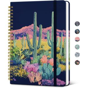 image:imageTaja Lined Spiral Journal Notebook for Women Pretty College Ruled Notebook for Work amp Note Taking A5 Hardcover Journal for Writing Cute Aesthetic 140 Pages ButterflyPCactus Mirage