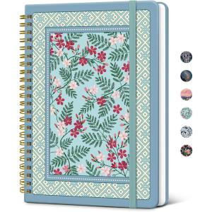 image:imageTaja Lined Spiral Journal Notebook for Women Pretty College Ruled Notebook for Work amp Note Taking A5 Hardcover Journal for Writing Cute Aesthetic 140 Pages ButterflyMSpring Lattice