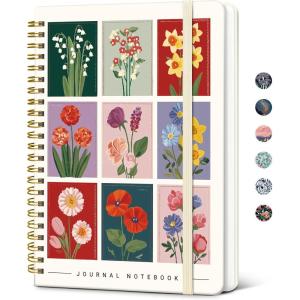 image:imageTaja Lined Spiral Journal Notebook for Women Pretty College Ruled Notebook for Work amp Note Taking A5 Hardcover Journal for Writing Cute Aesthetic 140 Pages ButterflyBFloral Gallery