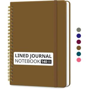 image:imageTaja Lined Spiral Journal Notebook for Women amp Men 140 Pages College Ruled Hardcover Notebook for Work amp Note Taking Journals for Writing A557 x 79  GreenKMocha Earth