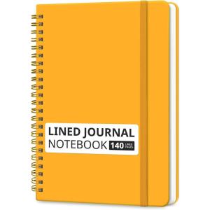 image:imageTaja Lined Spiral Journal Notebook for Women amp Men 140 Pages College Ruled Hardcover Notebook for Work amp Note Taking Journals for Writing A557 x 79  GreenHYellow