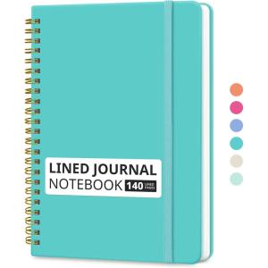 image:imageTaja Lined Spiral Journal Notebook for Women amp Men 140 Pages College Ruled Hardcover Notebook for Work amp Note Taking Journals for Writing A557 x 79  GreenMAquamarine