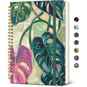 image:imageTaja Lined Spiral Notebook Journal for Women A558  83 Cute Hardcover Notebook for Work School amp Note Taking Pretty College Ruled Journal for Writing 140 Pages JellyfishTMonstera