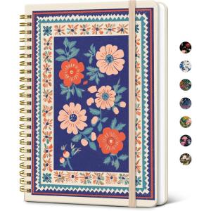 image:imageTaja Lined Spiral Notebook Journal for Women A558  83 Cute Hardcover Notebook for Work School amp Note Taking Pretty College Ruled Journal for Writing 140 Pages JellyfishGFolk Bloom
