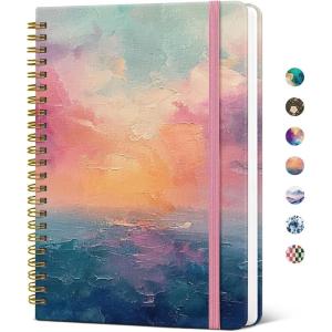image:imageTaja Lined Spiral Notebook Journal for Women A558  83 Cute Hardcover Notebook for Work School amp Note Taking Pretty College Ruled Journal for Writing 140 Pages JellyfishASunset