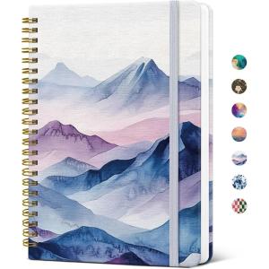 image:imageTaja Lined Spiral Notebook Journal for Women A558  83 Cute Hardcover Notebook for Work School amp Note Taking Pretty College Ruled Journal for Writing 140 Pages JellyfishBDistant Peaks