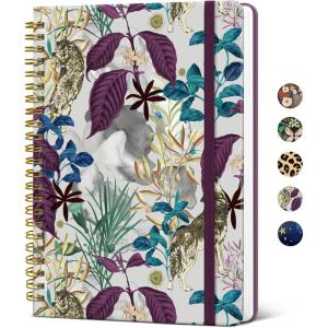 image:imageTaja Lined Spiral Notebook Journal for Women A558  83 Cute Hardcover Notebook for Work School amp Note Taking Pretty College Ruled Journal for Writing 140 Pages JellyfishMJungle
