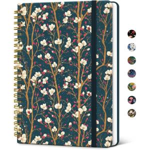 image:imageTaja Spiral Journal Notebook for Women Pretty Hardcover Lined Notebook for Work amp Note Taking Aesthetic Cute Journal for Writing 140 Pages 58x83 Petal ArraySMagnolia