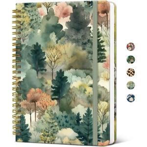image:imageTaja Spiral Journal Notebook for Women Pretty Hardcover Lined Notebook for Work amp Note Taking Aesthetic Cute Journal for Writing 140 Pages 58x83 Petal ArrayPMisty Woods