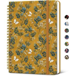 image:imageTaja Spiral Journal Notebook for Women Pretty Hardcover Lined Notebook for Work amp Note Taking Aesthetic Cute Journal for Writing 140 Pages 58x83 Petal ArrayQGolden Grove