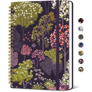 image:imageTaja Spiral Journal Notebook for Women Pretty Hardcover Lined Notebook for Work amp Note Taking Aesthetic Cute Journal for Writing 140 Pages 58x83 Petal ArrayWColorful Grove