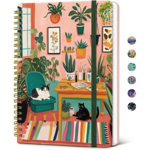 image:imageTaja Spiral Lined Journal for Women Notebook for Work with Pretty Cover 140 College Ruled Pages Hardcover Notebook for Journaling Note Taking Bible Study Color SplashWCreative Corner