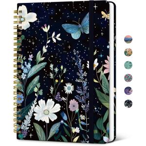 image:imageTaja Spiral Lined Journal for Women Notebook for Work with Pretty Cover 140 College Ruled Pages Hardcover Notebook for Journaling Note Taking Bible Study Color SplashJCelestial