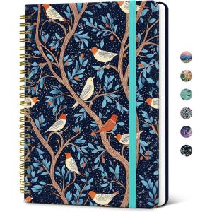 image:imageTaja Spiral Lined Journal for Women Notebook for Work with Pretty Cover 140 College Ruled Pages Hardcover Notebook for Journaling Note Taking Bible Study Color SplashIStarry Branches