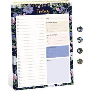 image:imageTaja To Do List Notepad  To Do List Notebook for Work with 52 Sheets 98 x 65 Undated Daily Planner Perfect for Daily Tasks and Goal Setting Notepad Suitable for Office Home amp School  Greenery SwayxBlue Meadow
