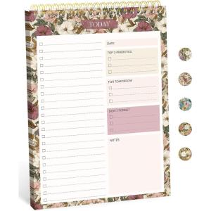 image:imageTaja To Do List Notepad  To Do List Notebook for Work with 52 Sheets 98 x 65 Undated Daily Planner Perfect for Daily Tasks and Goal Setting Notepad Suitable for Office Home amp School  Greenery SwayqMauve Muse