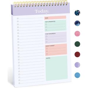image:imageTaja To Do List Notepad  To Do List Notebook for Work with 52 Sheets 98 x 65 Undated Daily Planner Perfect for Daily Tasks and Goal Setting Notepad Suitable for Office Home amp School  Greenery SwaybViolet Dream