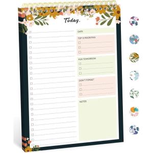 image:imageTaja To Do List Notepad  To Do List Notebook for Work with 52 Sheets 98 x 65 Undated Daily Planner Perfect for Daily Tasks and Goal Setting Notepad Suitable for Office Home amp School  Greenery SwaygRustic Floral
