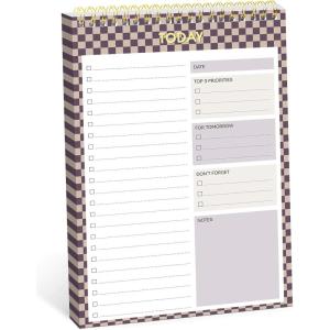 image:imageTaja To Do List Notepad  To Do List Notebook for Work with 52 Sheets 98 x 65 Undated Daily Planner Perfect for Daily Tasks and Goal Setting Notepad Suitable for Office Home amp School  Greenery SwayzLilac Checkered