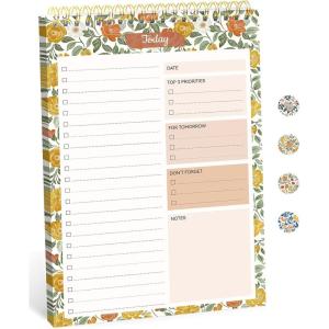 image:imageTaja To Do List Notepad  To Do List Notebook for Work with 52 Sheets 98 x 65 Undated Daily Planner Perfect for Daily Tasks and Goal Setting Notepad Suitable for Office Home amp School  Greenery SwayrSunshine Field