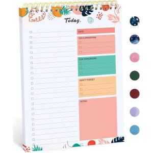 image:imageTaja To Do List Notepad  To Do List Notebook for Work with 52 Sheets 98 x 65 Undated Daily Planner Perfect for Daily Tasks and Goal Setting Notepad Suitable for Office Home amp School  Greenery SwayeBlossom Grove