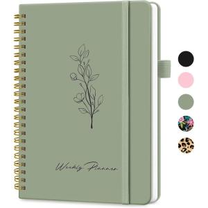 image:imageUndated Weekly Planner Weekly To Do List Notebook with Goal amp Habit Tracker Organizer A5 Weekly Planner Notebook with Spiral Binding 61 x 82  GreenaGreen