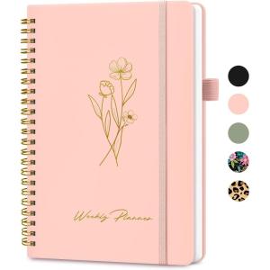 image:imageUndated Weekly Planner Weekly To Do List Notebook with Goal amp Habit Tracker Organizer A5 Weekly Planner Notebook with Spiral Binding 61 x 82  GreencRosy