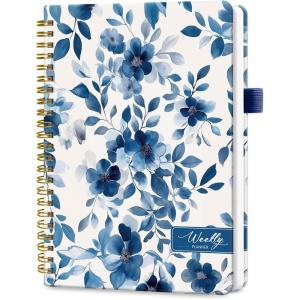 image:imageUndated Weekly Planner Weekly To Do List Notebook with Goal amp Habit Tracker Organizer A5 Weekly Planner Notebook with Spiral Binding 61 x 82  GreeneBlue Blossom
