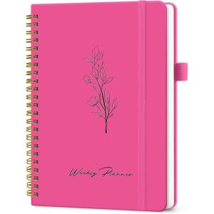 image:imageUndated Weekly Planner Weekly To Do List Notebook with Goal amp Habit Tracker Organizer A5 Weekly Planner Notebook with Spiral Binding 61 x 82  GreenrBerry Pink