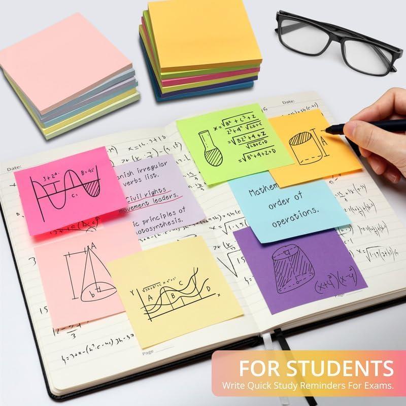 image:imageLined Sticky Notes 36 Pads 3x3 Inches SelfStick Note Pads Perfect for Office Study and Daily Life Organization VintageBright