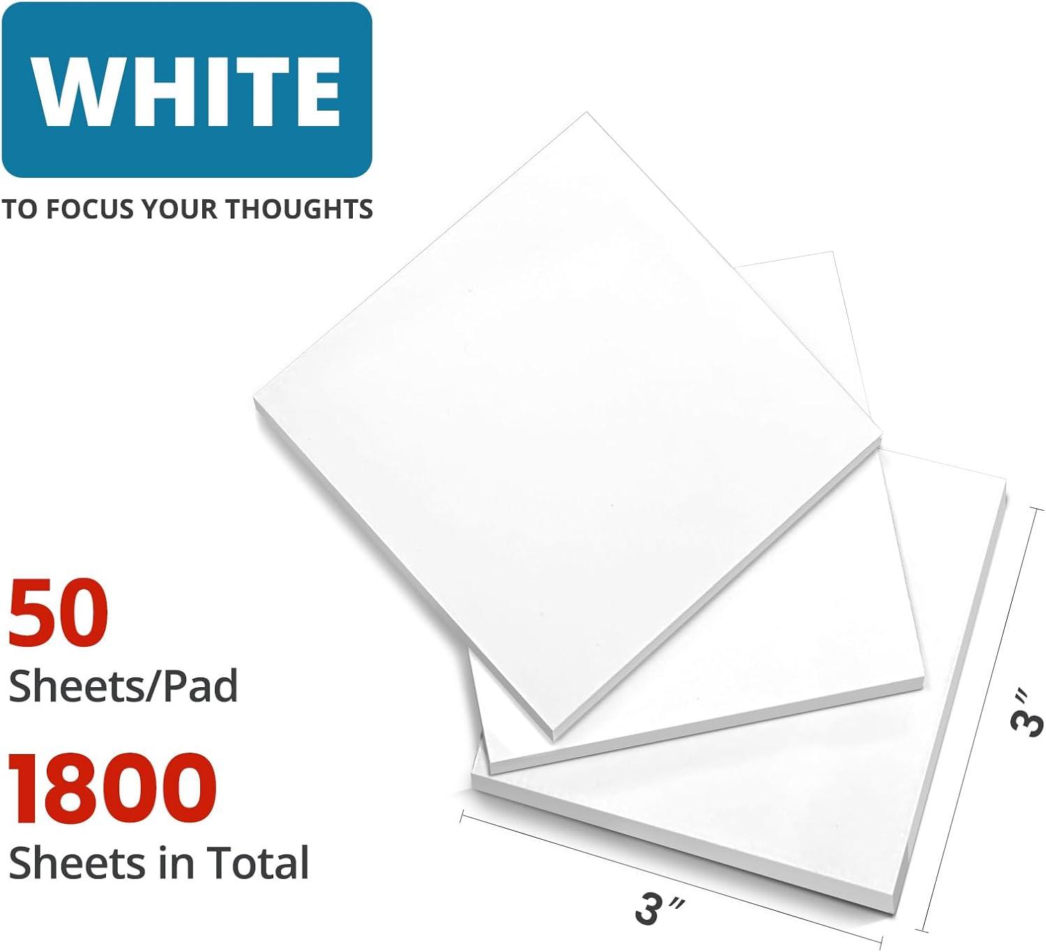 image:imageLined Sticky Notes 36 Pads 3x3 Inches SelfStick Note Pads Perfect for Office Study and Daily Life Organization VintageWhite