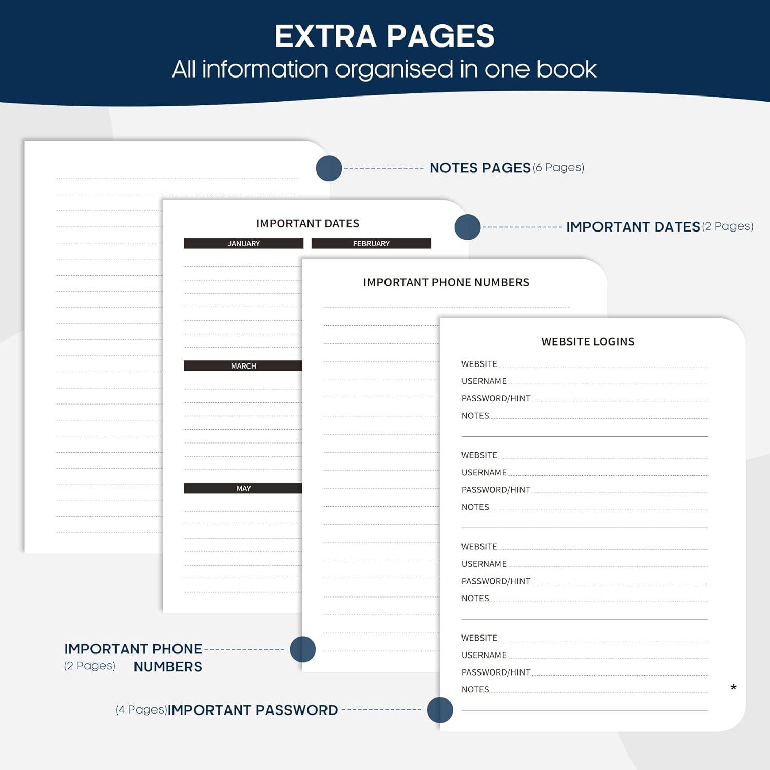image:imageTaja Address Book with Alphabetical TabsHardcover Address Book Large Print for Record Contacts Small Address Book to Store All Your Important Informations in One Place AquamarineCSpring Flowers