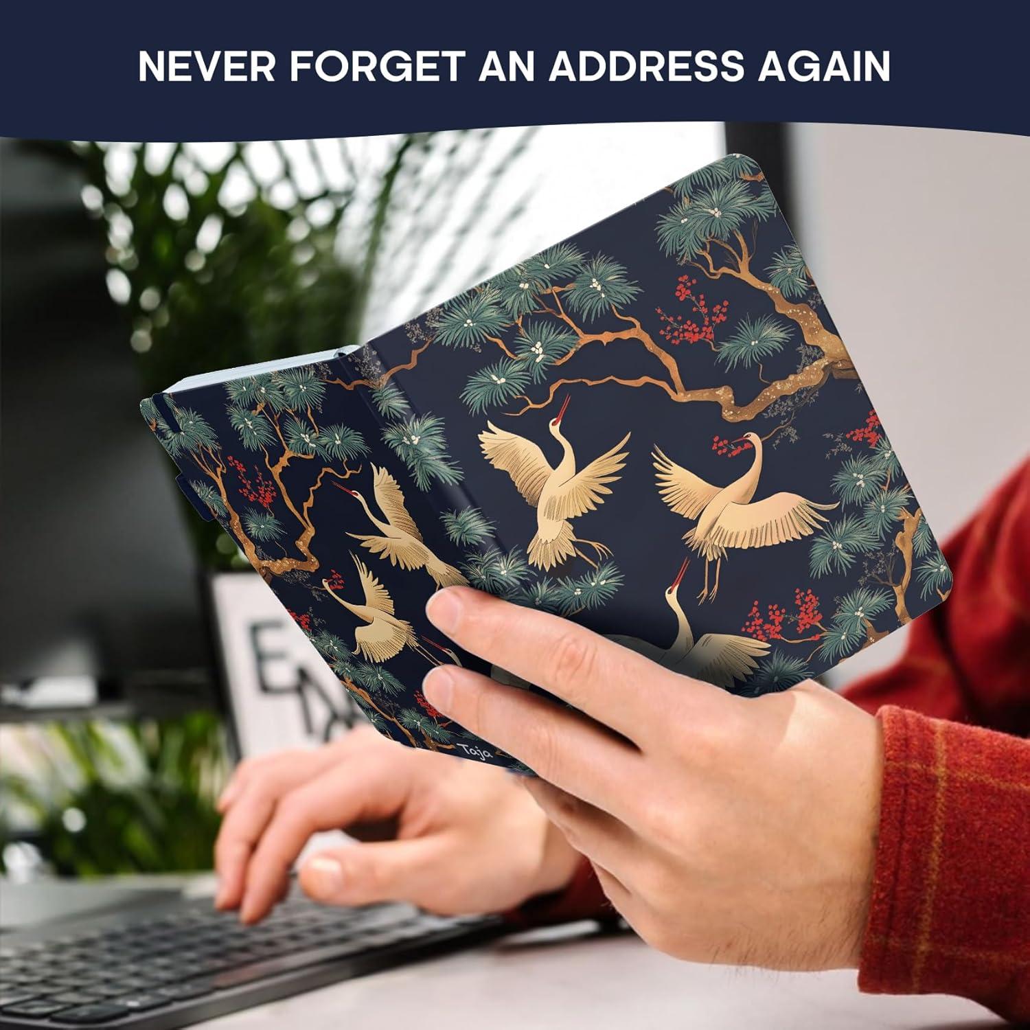 image:imageTaja Address Book with Alphabetical TabsHardcover Address Book Large Print for Record Contacts Small Address Book to Store All Your Important Informations in One Place AquamarineHCrane