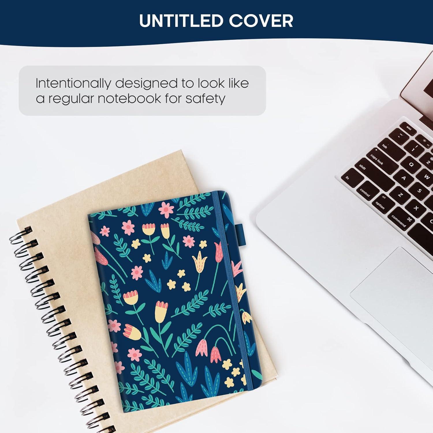 image:imageTaja Address Book with Alphabetical TabsHardcover Address Book Large Print for Record Contacts Small Address Book to Store All Your Important Informations in One Place AquamarineCSpring Flowers