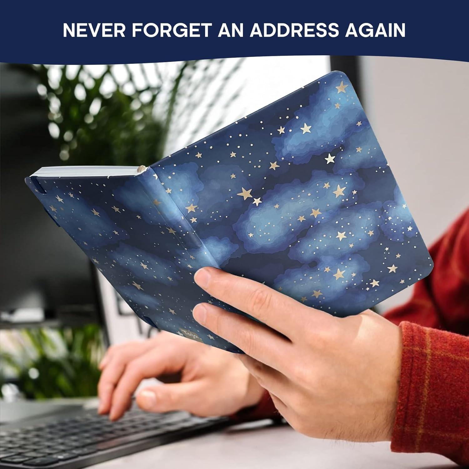 image:imageTaja Address Book with Alphabetical TabsHardcover Address Book Large Print for Record Contacts Small Address Book to Store All Your Important Informations in One Place AquamarineCYou Are My Star