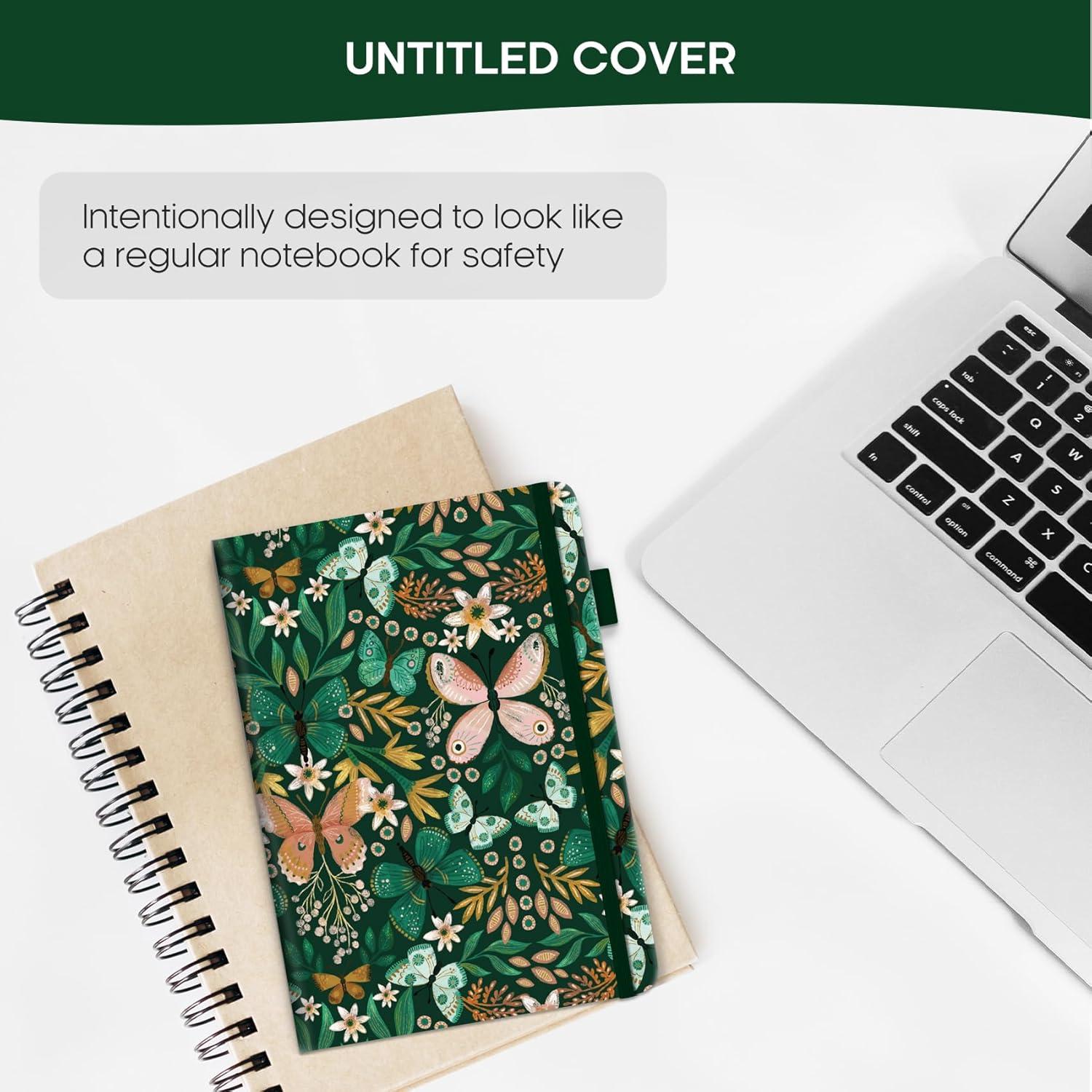 image:imageTaja Address Book with Alphabetical TabsHardcover Address Book Large Print for Record Contacts Small Address Book to Store All Your Important Informations in One Place AquamarineBButterfly