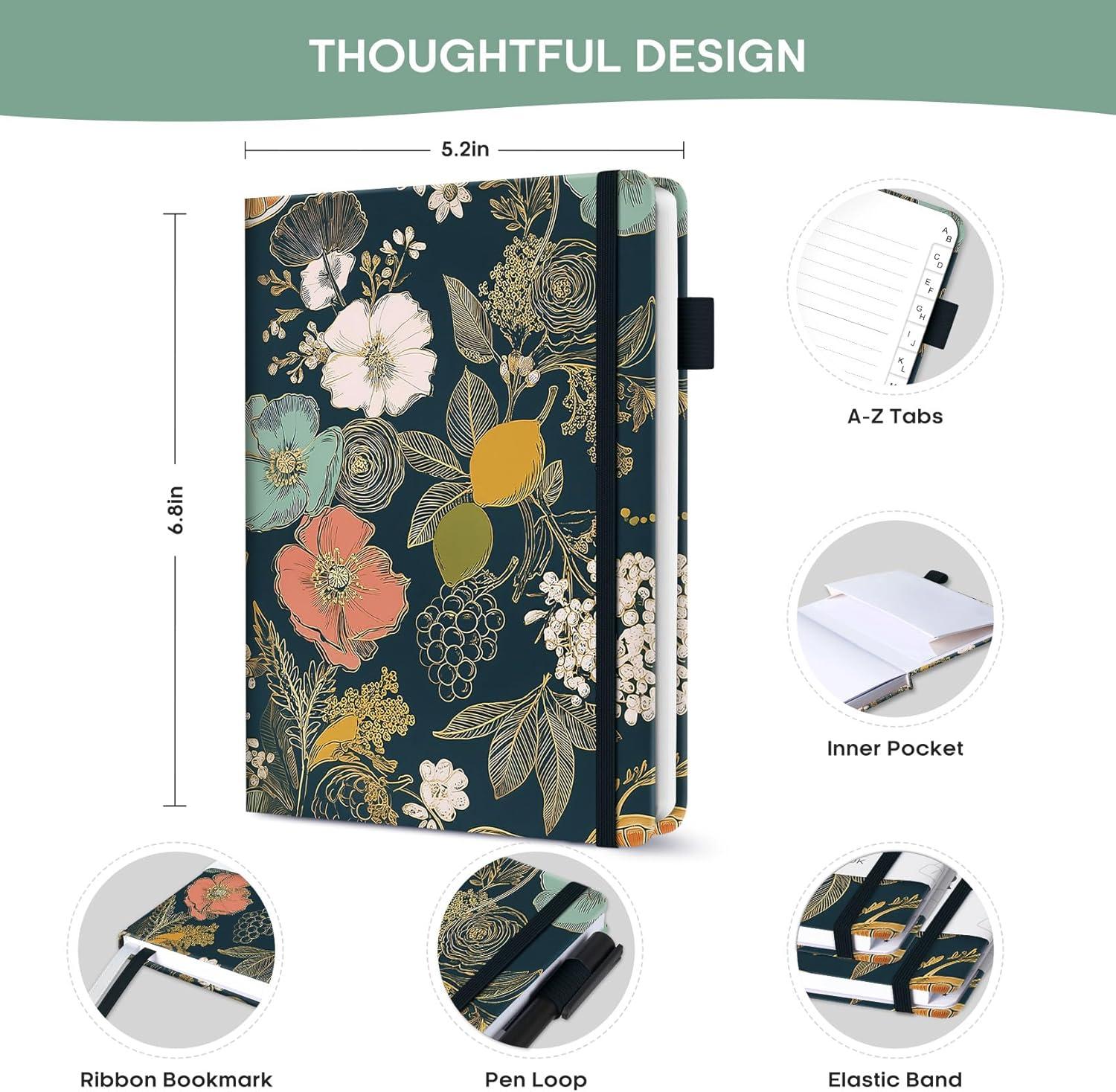 image:imageTaja Password Keeper Book with Alphabetical Tabs Small Password Books for Seniors Password Notebook for Internet Website Address Log in Detail Password Logbook to Help You Stay Organized Rose GoldBCitrus Bloom