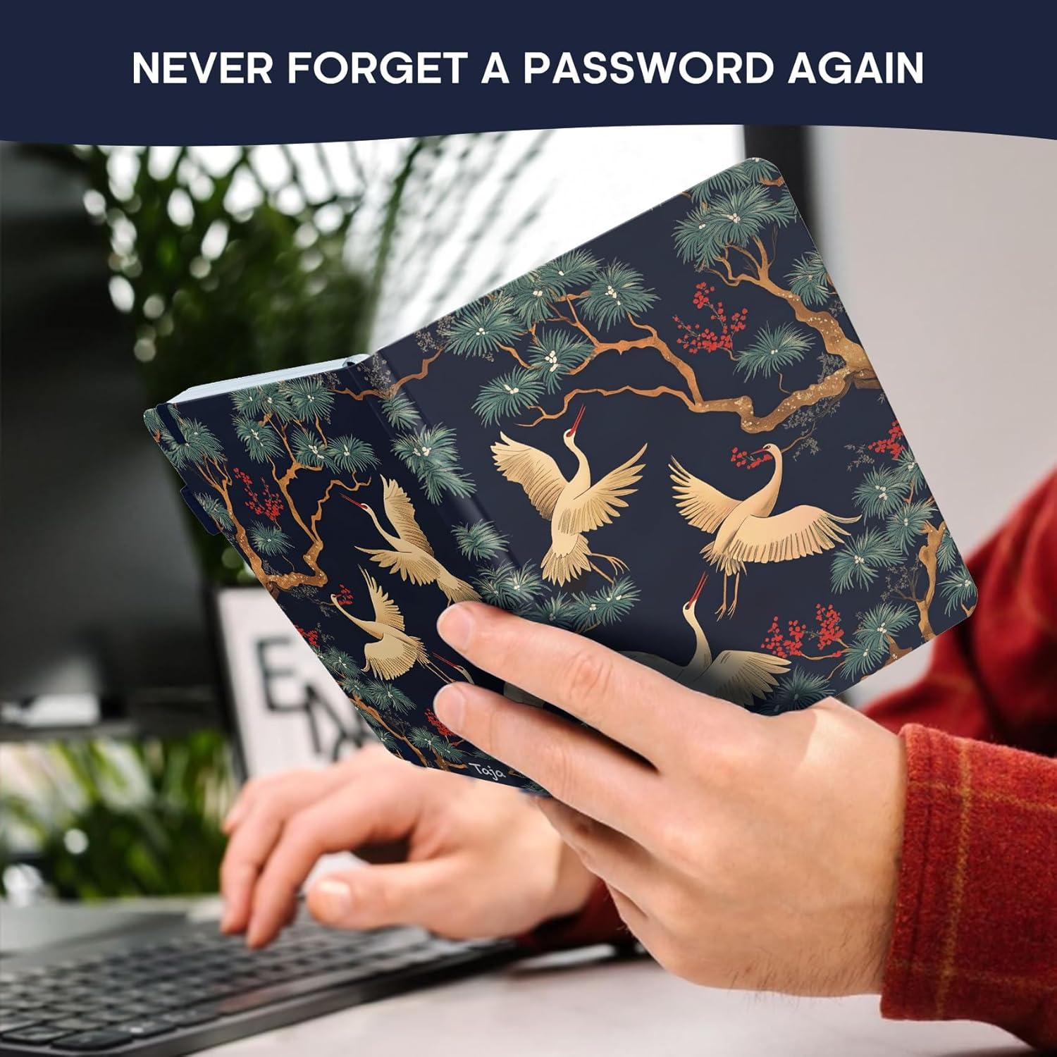 image:imageTaja Password Keeper Book with Alphabetical Tabs Small Password Books for Seniors Password Notebook for Internet Website Address Log in Detail Password Logbook to Help You Stay Organized Rose GoldCCrane