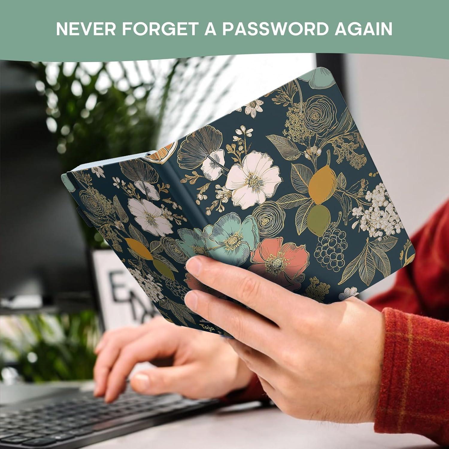 image:imageTaja Password Keeper Book with Alphabetical Tabs Small Password Books for Seniors Password Notebook for Internet Website Address Log in Detail Password Logbook to Help You Stay Organized Rose GoldBCitrus Bloom