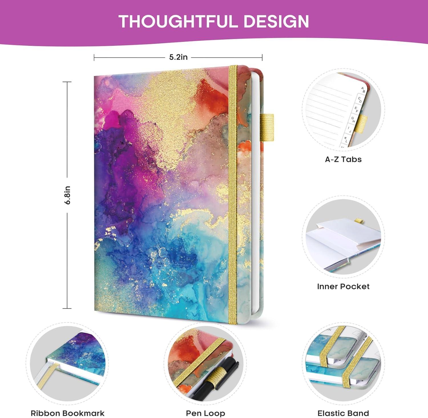 image:imageTaja Password Keeper Book with Alphabetical Tabs Small Password Books for Seniors Password Notebook for Internet Website Address Log in Detail Password Logbook to Help You Stay Organized Rose GoldBColor Splash