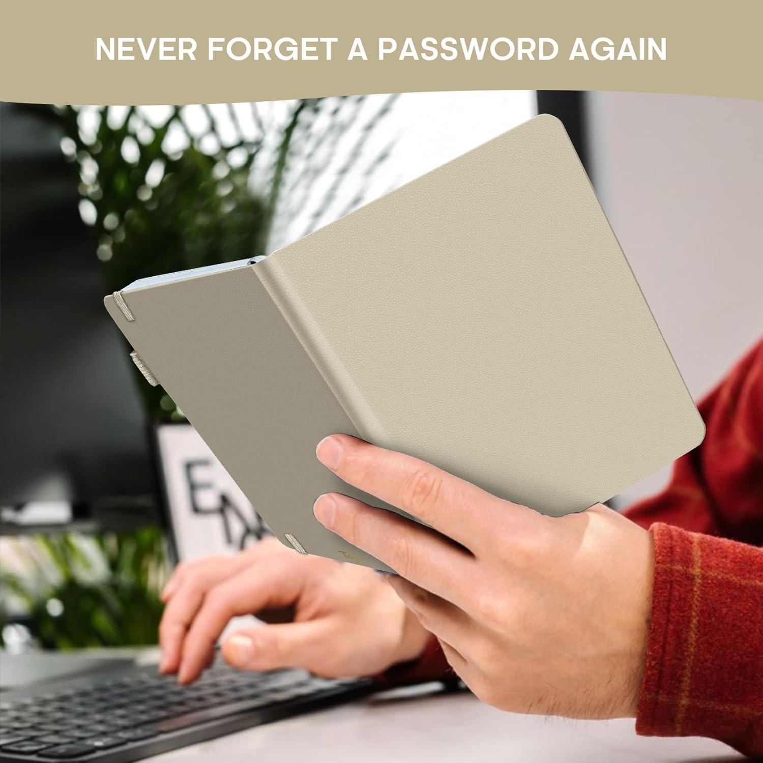 image:imageTaja Password Keeper Book with Alphabetical Tabs Small Password Books for Seniors Password Notebook for Internet Website Address Log in Detail Password Logbook to Help You Stay Organized Rose GoldABeige