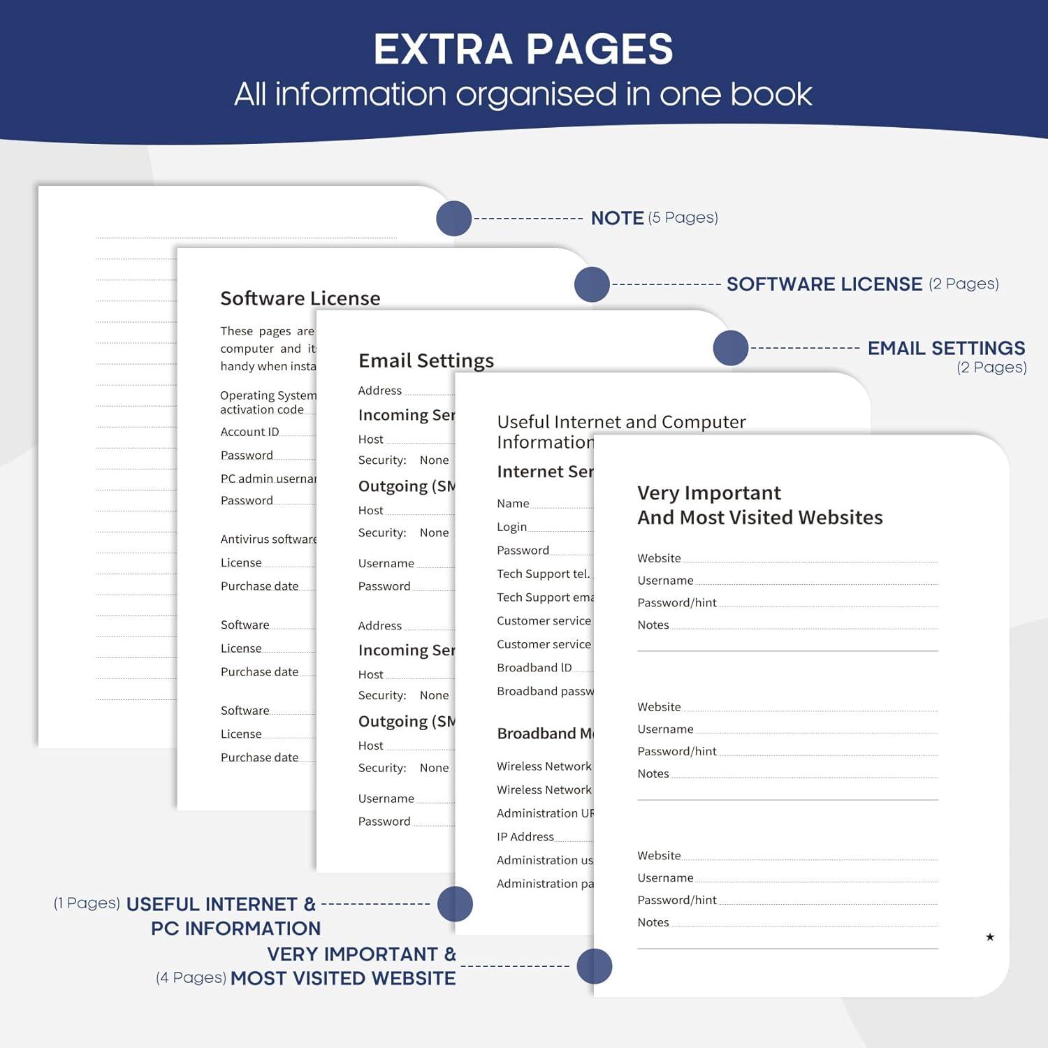 image:imageTaja Password Keeper Book with Alphabetical Tabs Small Password Books for Seniors Password Notebook for Internet Website Address Log in Detail Password Logbook to Help You Stay Organized Rose GoldCCobalt