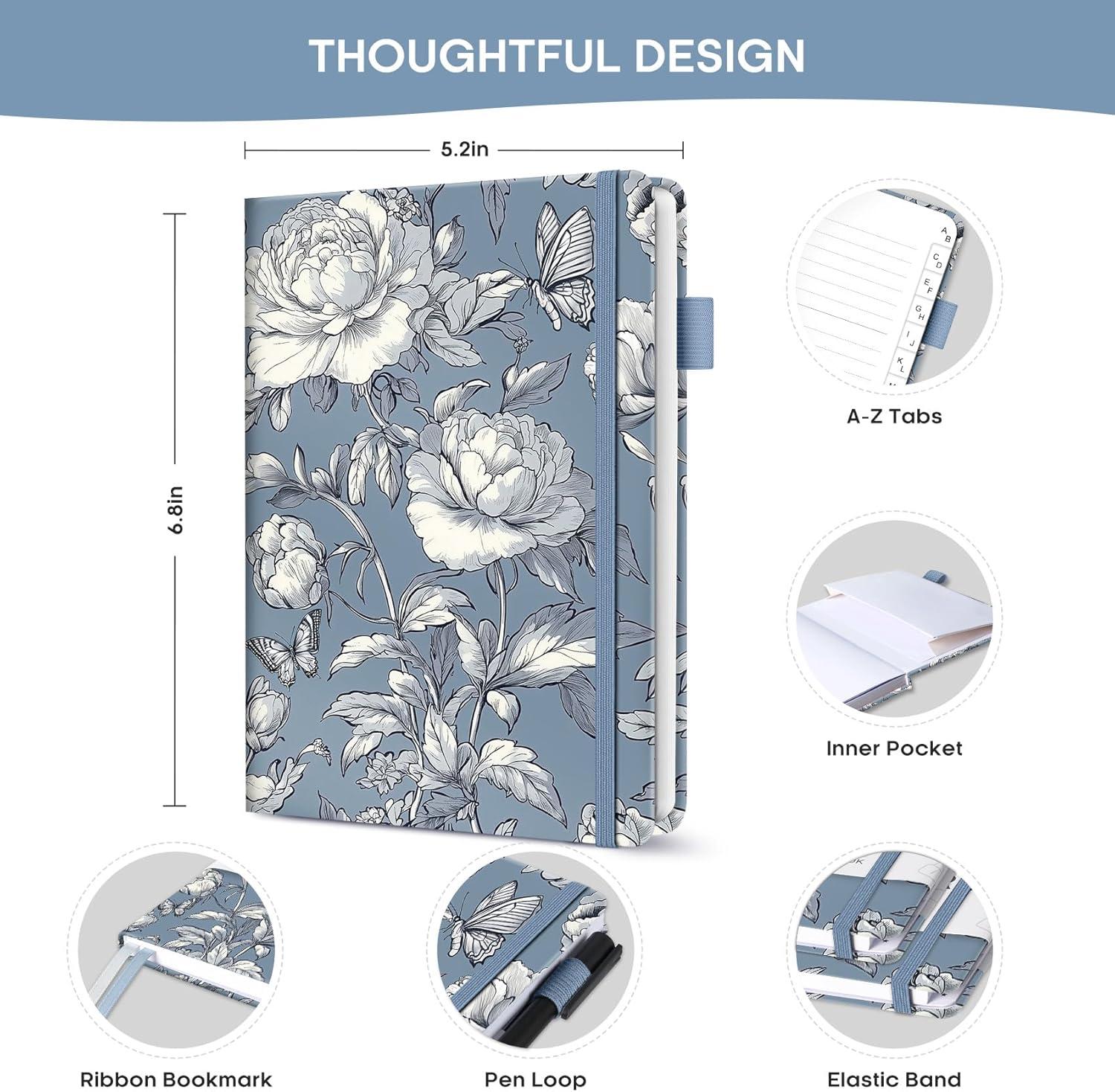 image:imageTaja Password Keeper Book with Alphabetical Tabs Small Password Books for Seniors Password Notebook for Internet Website Address Log in Detail Password Logbook to Help You Stay Organized Rose GoldDButterfly Peony