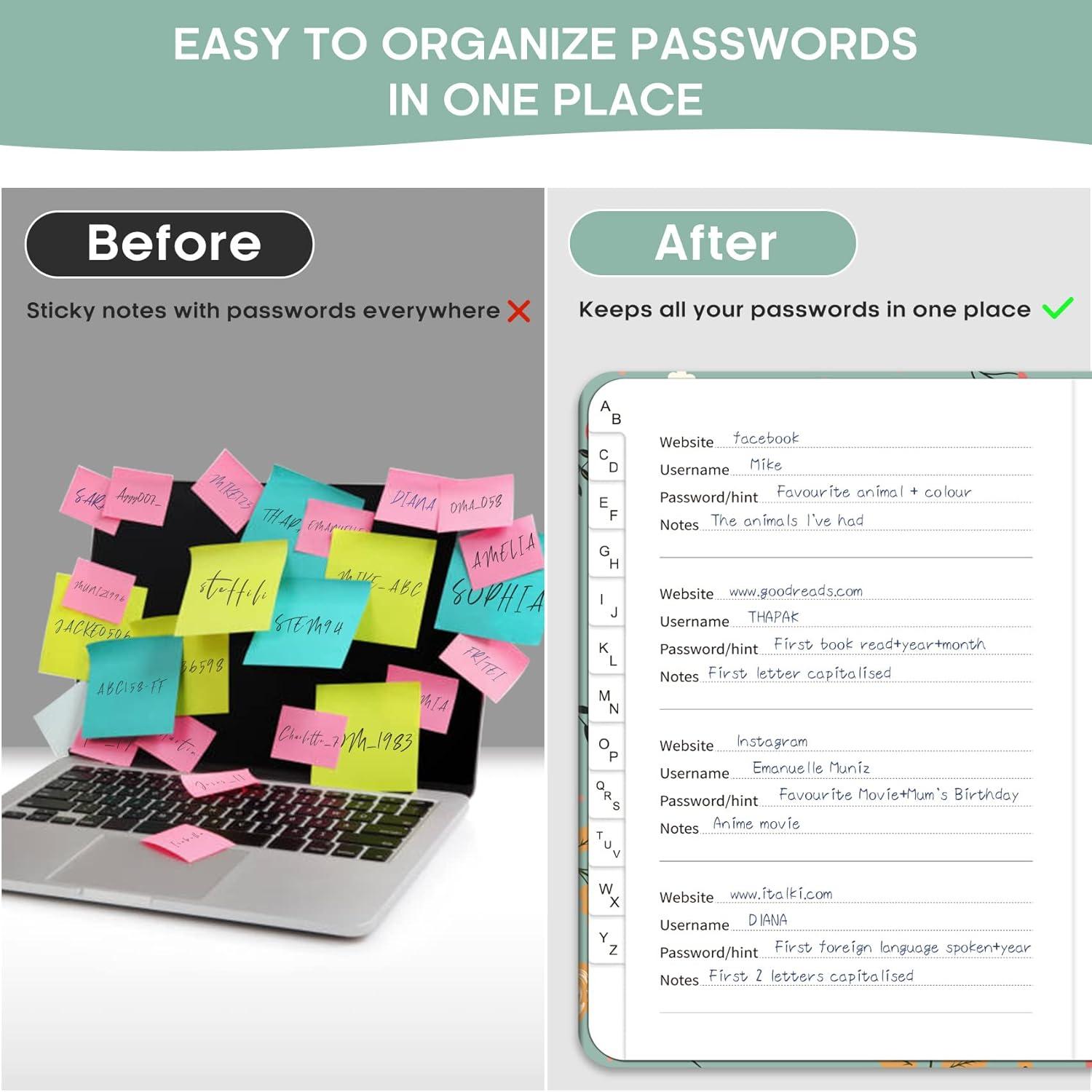 image:imageTaja Password Keeper Book with Alphabetical Tabs Small Password Books for Seniors Password Notebook for Internet Website Address Log in Detail Password Logbook to Help You Stay Organized Rose GoldBLittle Fortune