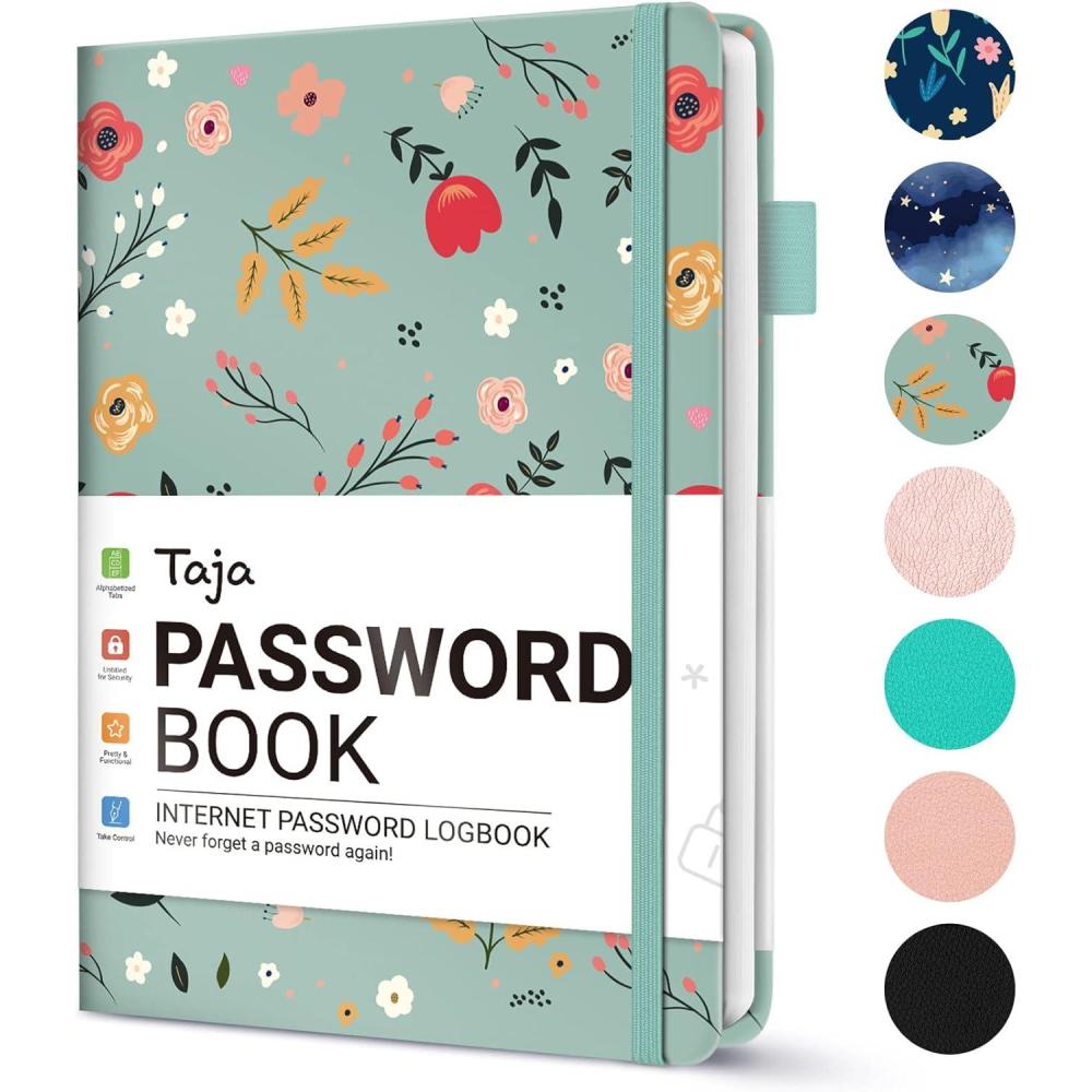 image:imageTaja Password Keeper Book with Alphabetical Tabs Small Password Books for Seniors Password Notebook for Internet Website Address Log in Detail Password Logbook to Help You Stay Organized Rose GoldBLittle Fortune