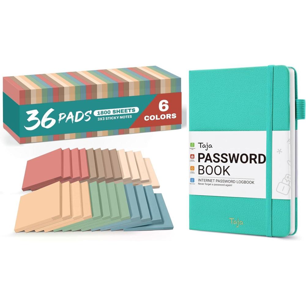 image:imageTaja password book and Sticky Notes