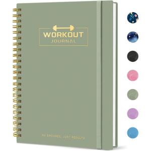 image:imageFitness Workout Journal for Women amp Men A555 x 85 Workout Log Book Planner for Tracking Progress and Achieving Your Wellness GoalsLavenderaGreen